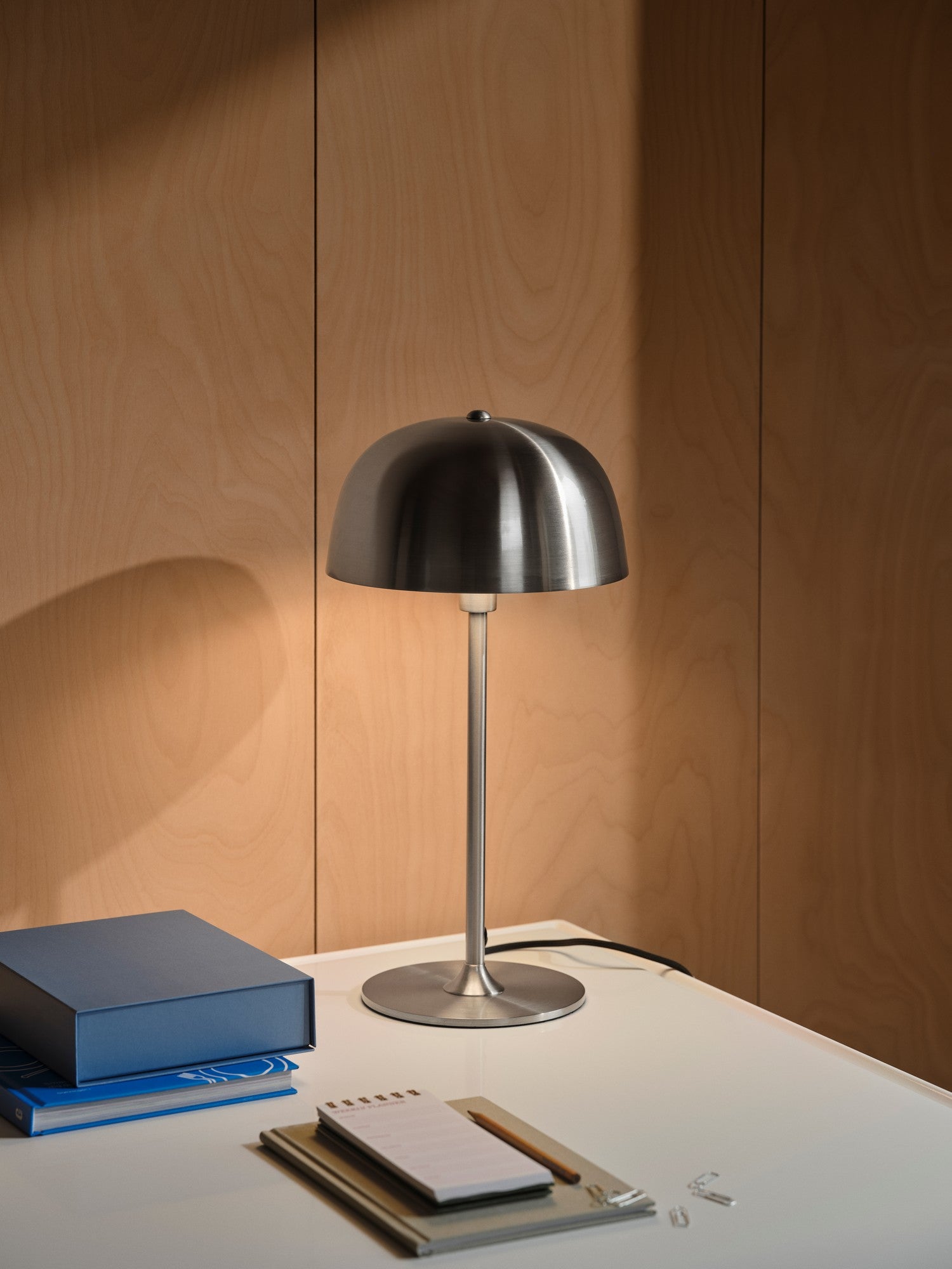 Cera - Bordlampe - Børstet stål