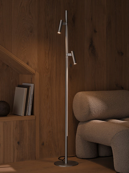 Makoto - Gulvlampe - Satin Krom