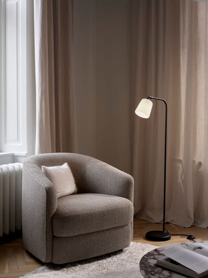 New Works Material Gulvlampe - Hvid Marmor