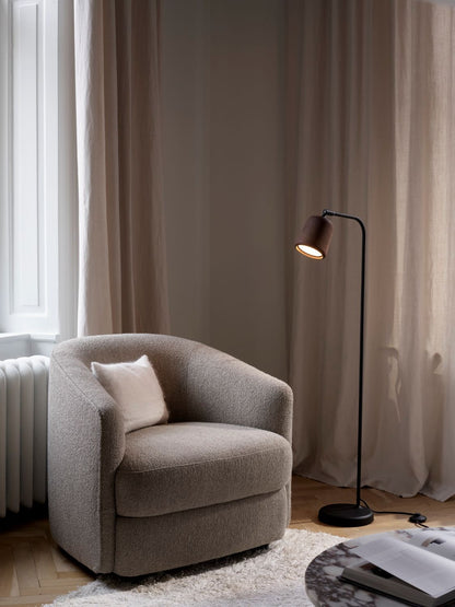 New Works Material Gulvlampe - Hvid Marmor