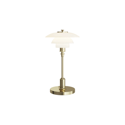 Louis Poulsen PH 1/1 Portable lampe brass metallised med mundblæste opalglasskærme