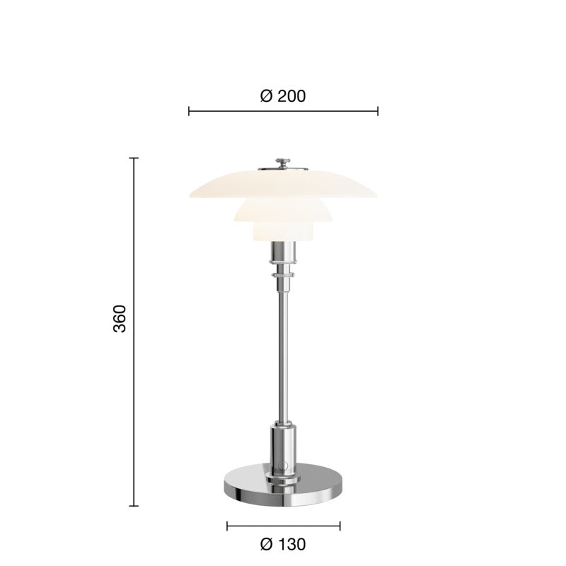 Louis Poulsen PH 2/1 Portable - High Lustre Chrome Plated