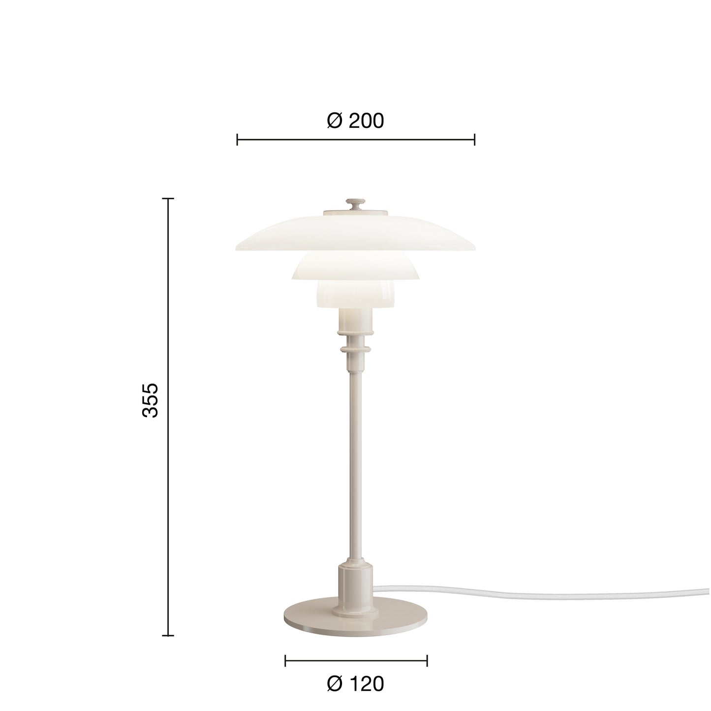 Louis Poulsen PH 2/1 Bordlampe Glossy