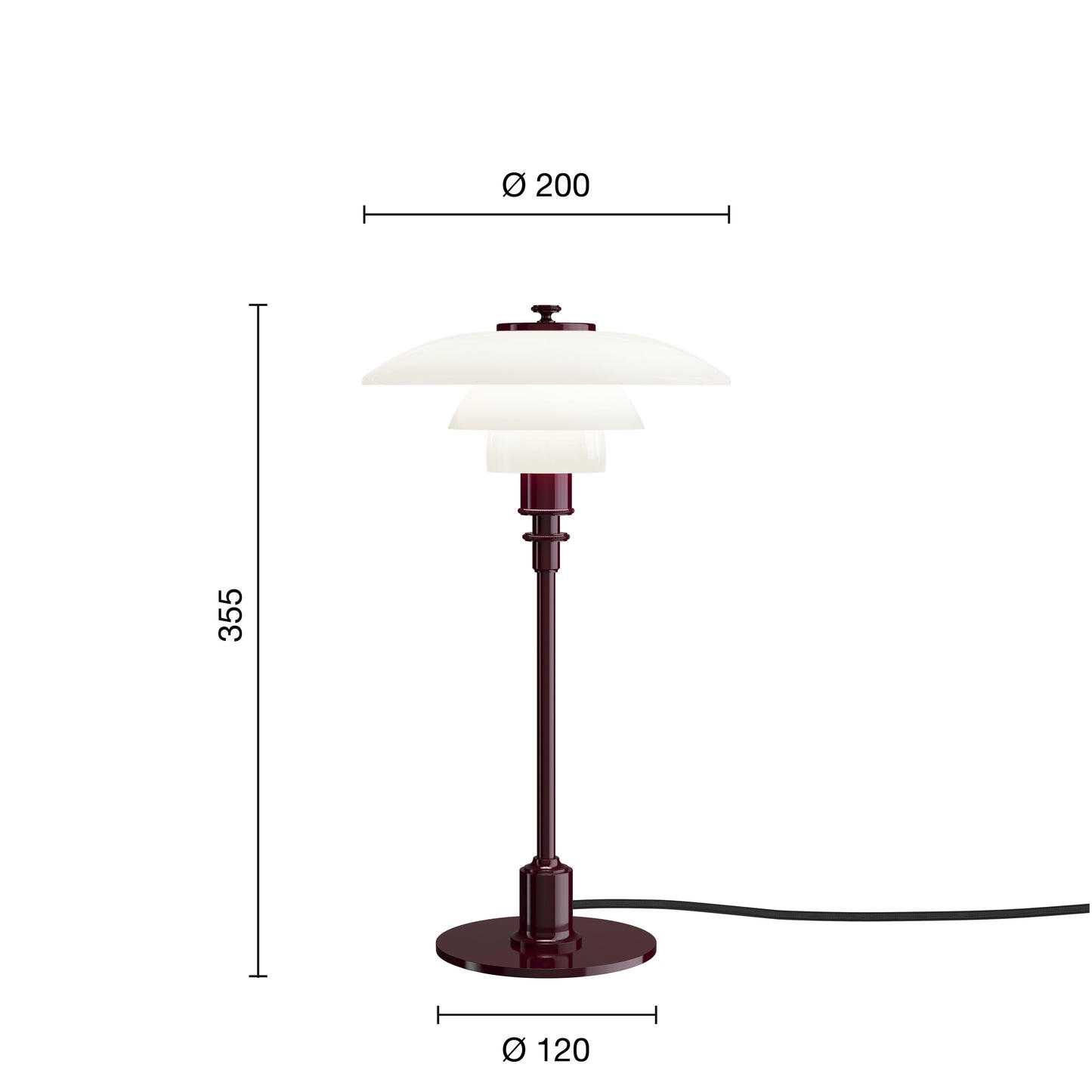 Louis Poulsen PH 2/1 Bordlampe Glossy