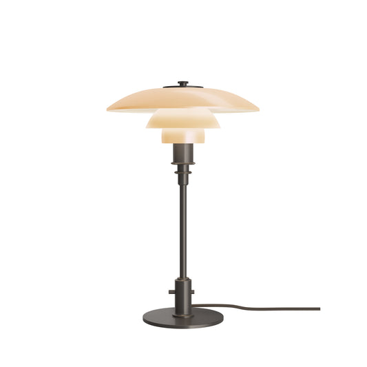 Louis Poulsen PH 3/2 Dusty Terracotta bordlampe Limited Edition 2025 i mundblæst glas og bruneret messing, designet af Poul Henningsen