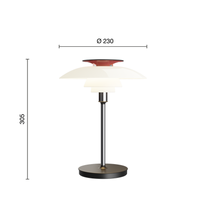 Louis Poulsen PH 80 Portable Lampe Opal White/High Lustre Chrome Plated