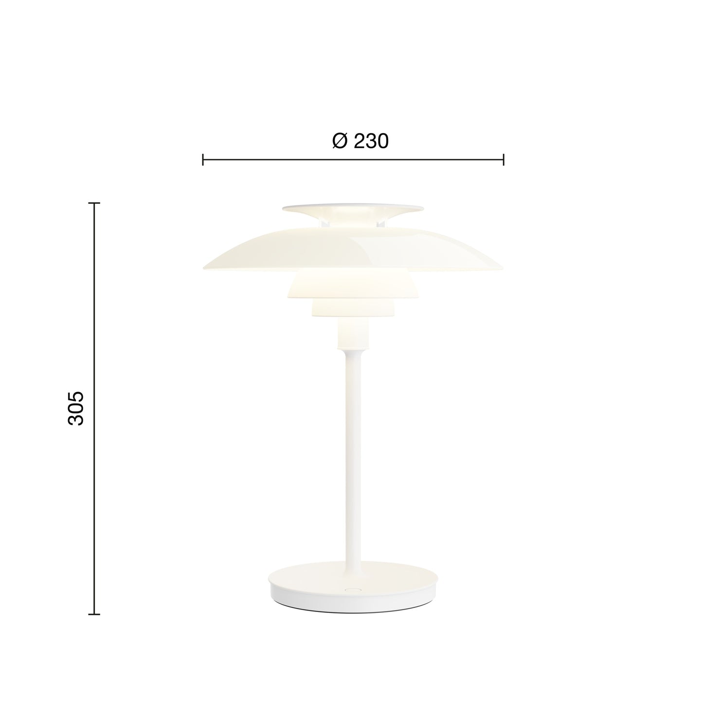 Louis Poulsen PH 80 Portable Lampe Opal White/White