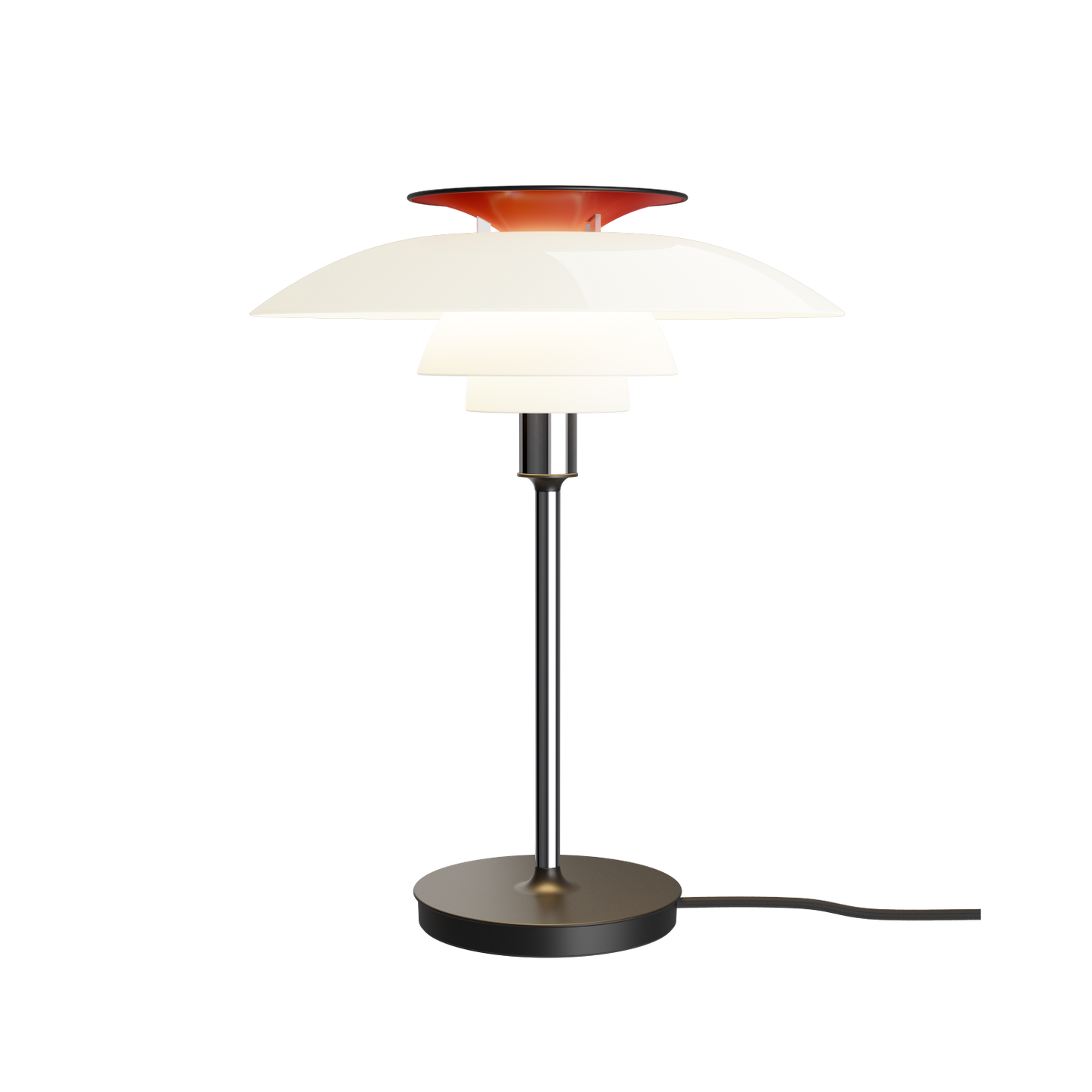 Louis Poulsen PH 80 Bordlampe Opal White/High Lustre Chrome Plated