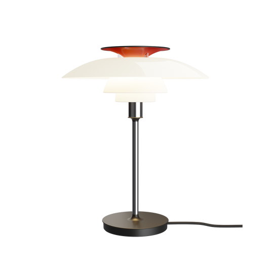 Louis Poulsen PH 80 Bordlampe Opal White/High Lustre Chrome Plated