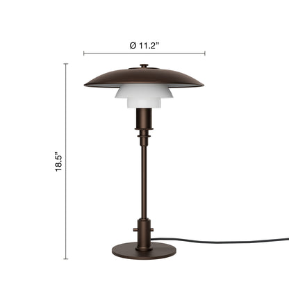 Louis Poulsen PH 3/2 bordlampe - aged brass/opal