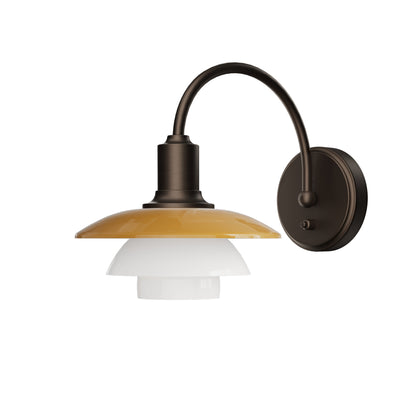 Louis Poulsen PH 2/2 Væglampe Centenary Edition Amber/Opal White