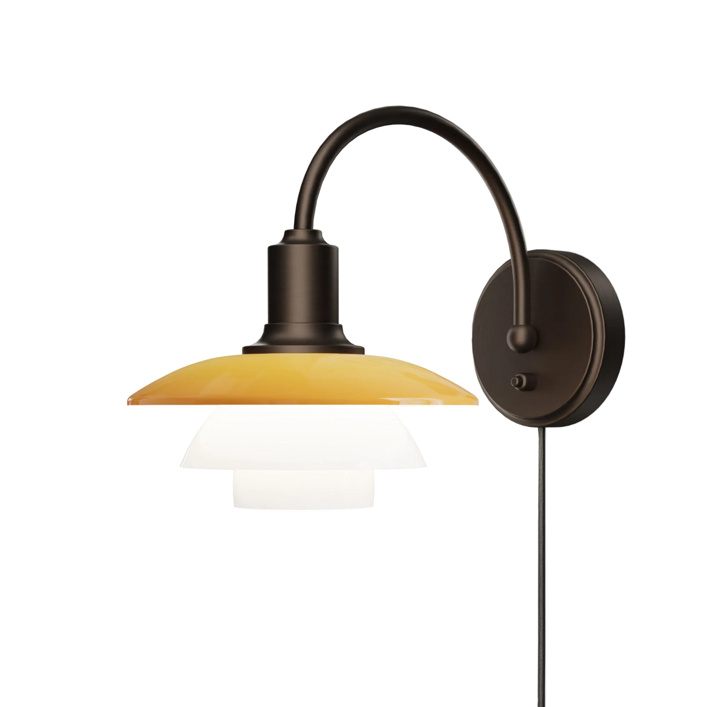 Louis Poulsen PH 2/2 Væglampe Centenary Edition Amber/Opal White