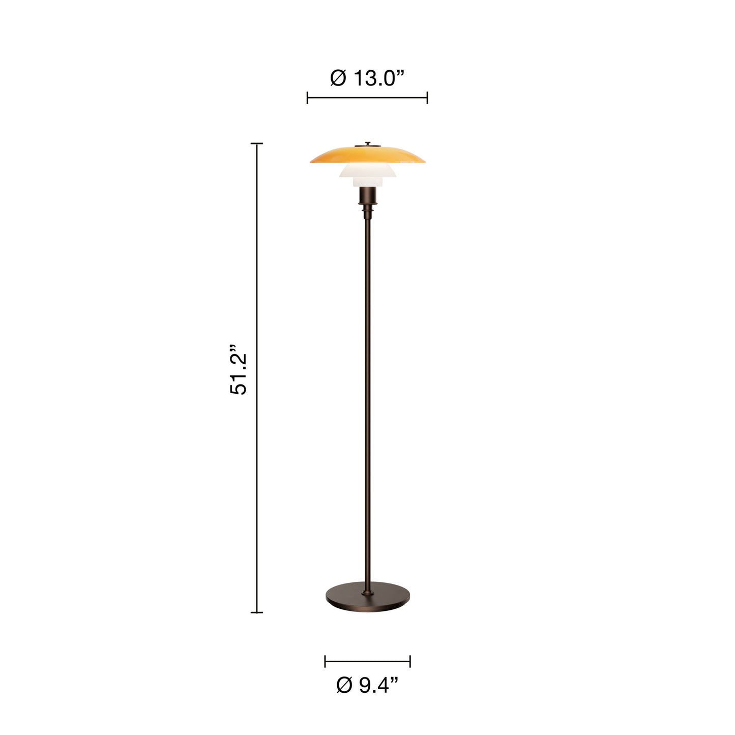 Louis Poulsen PH 3½-2½ Gulvlampe Centenary