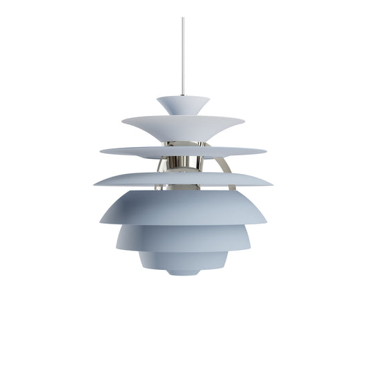 Louis Poulsen PH Snowball Dusty Blue/High Lustre Chrome Plated