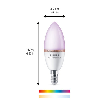 Philips Smart fuld farve kerte LED pære E14 40W x2