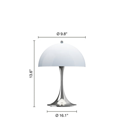Louis Poulsen Panthella 250 Portable bordlampe - Chrome Opal Blue Grey