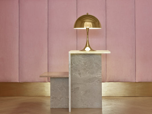Louis Poulsen Panthella 250 Bordlampe - Messing Metalliseret