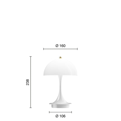 Louis Poulsen Panthella 160 Portable Anniversary Edition - Messing/hvid