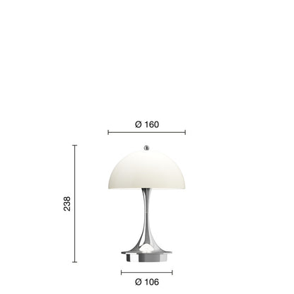 Beige lampe Louis Poulsen Panthella v3