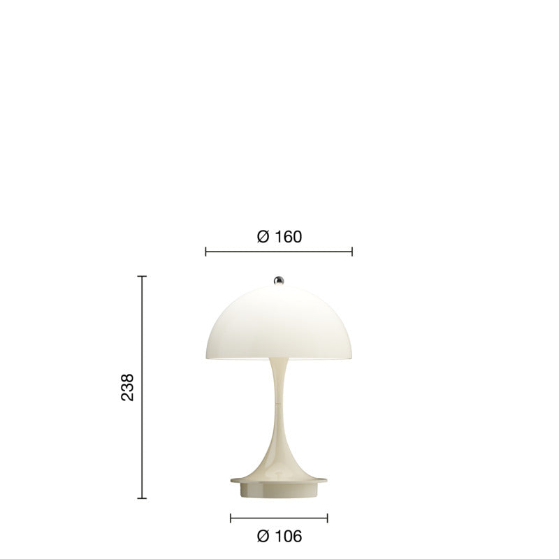 Beige lampe Louis Poulsen Panthella v3