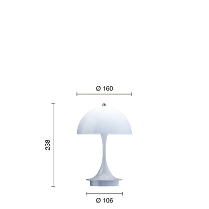 Krom lampe Louis Poulsen Panthella v3