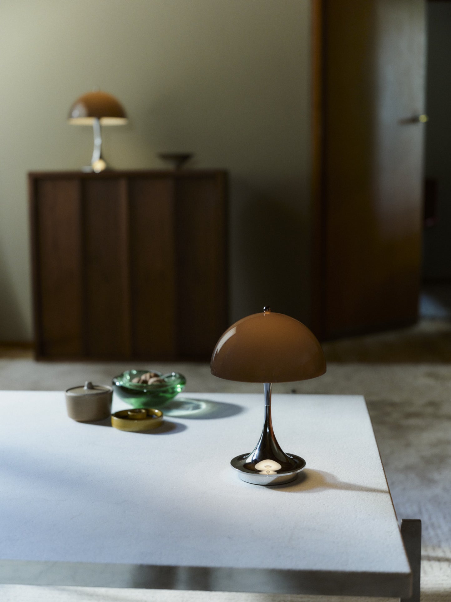 Louis Poulsen Panthella 160 Portable Lampe Original Opal Brown