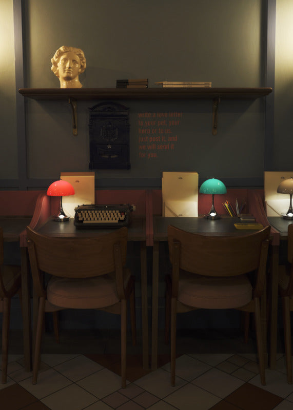 Louis Poulsen Panthella 160 Portable Lampe Original Opal Red
