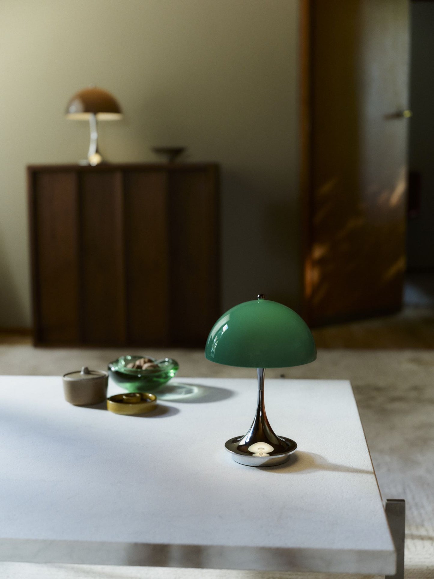 Louis Poulsen Panthella 160 Portable Lampe Original Opal Green