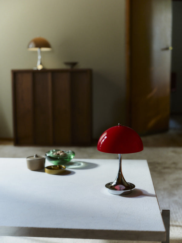 Louis Poulsen Panthella 160 Portable Lampe Original Opal Red