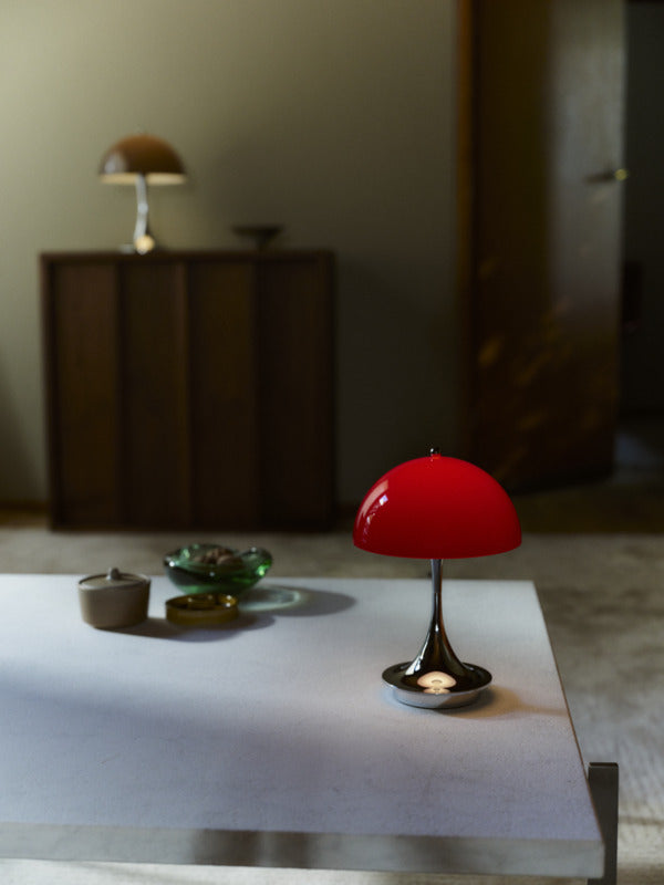 Louis Poulsen Panthella 160 Portable Lampe Original Opal Red