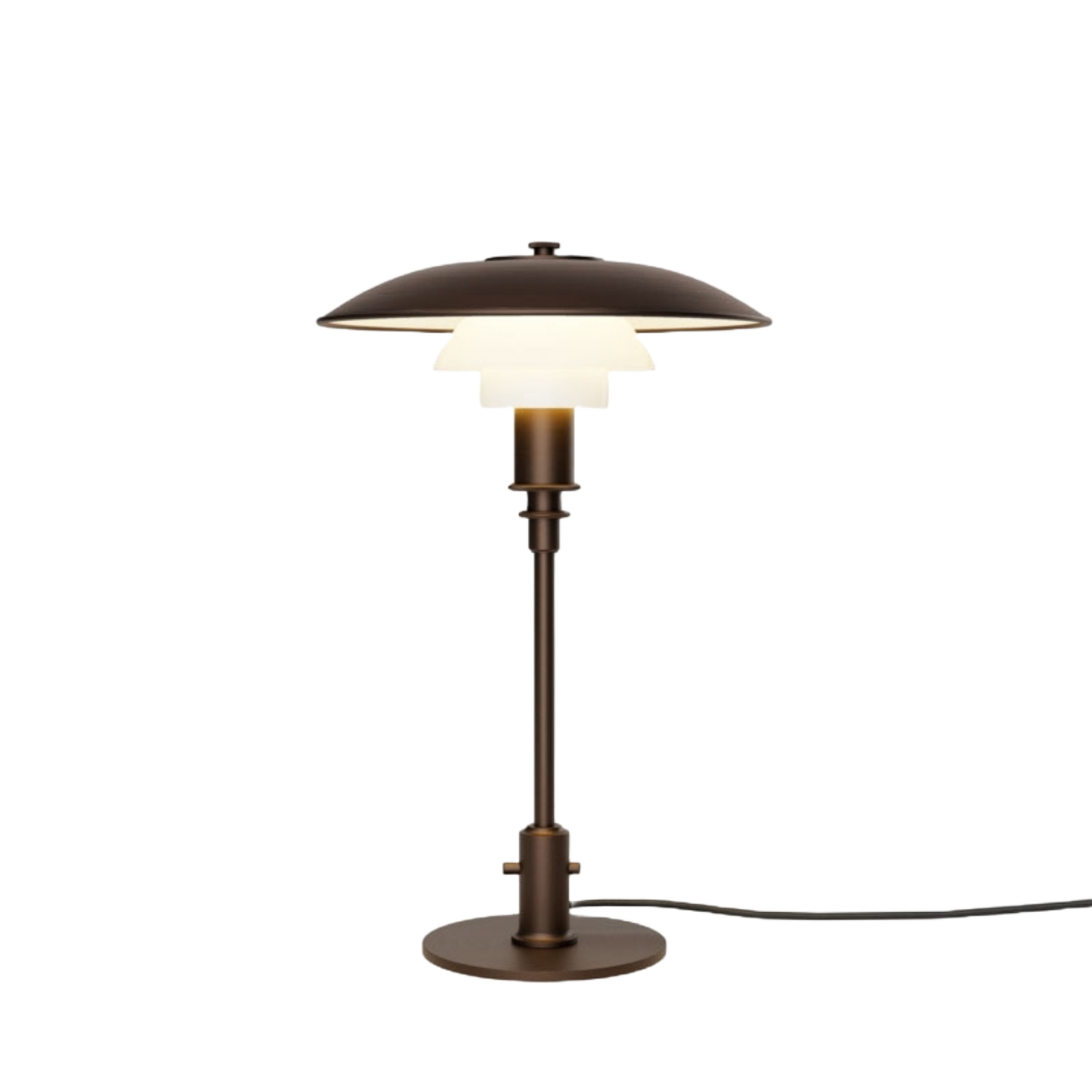 Louis Poulsen PH 3/2 bordlampe - aged brass/opal