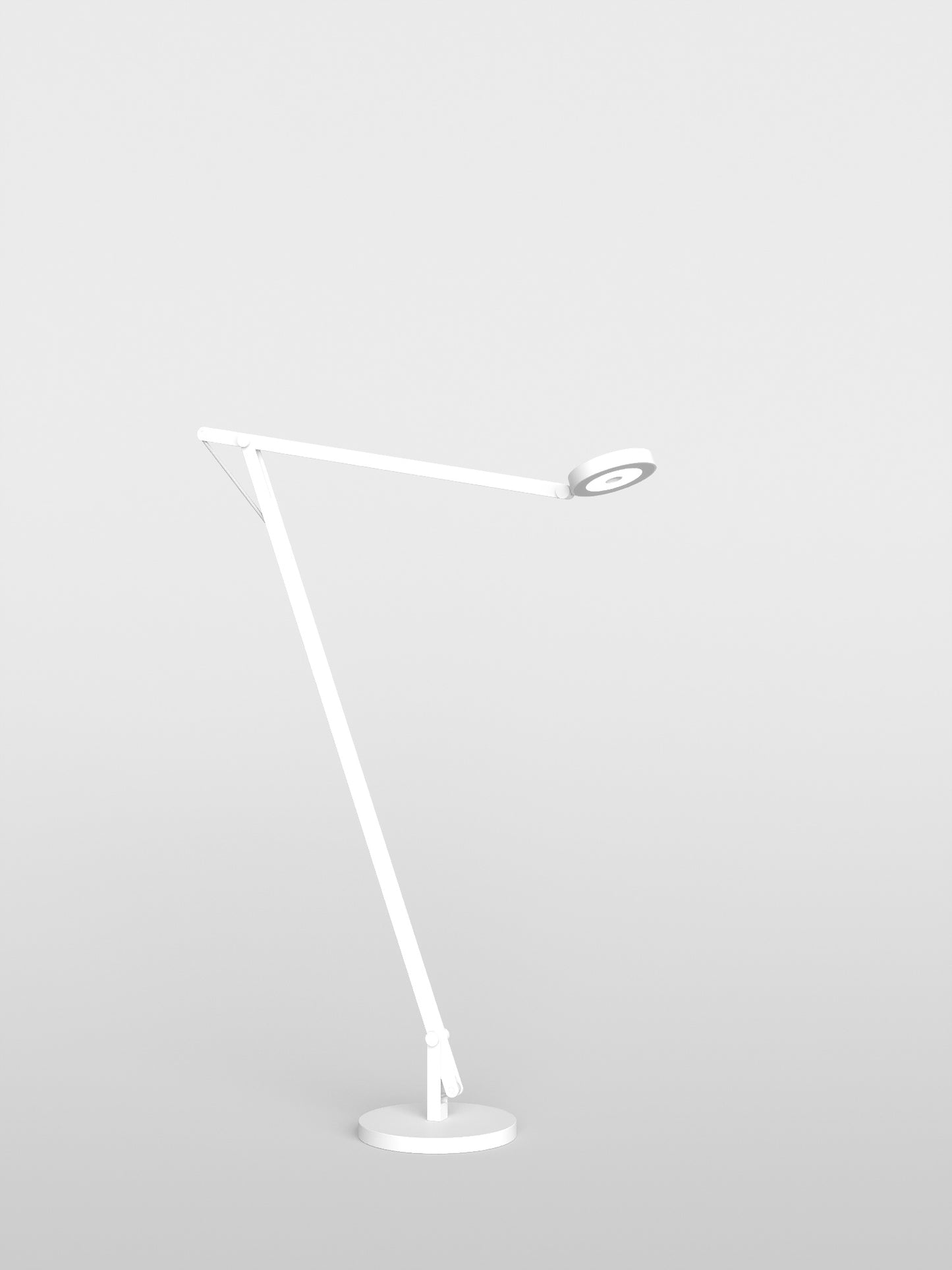 Rotaliana String F1 gulvlampe Satin hvid med silver elastik