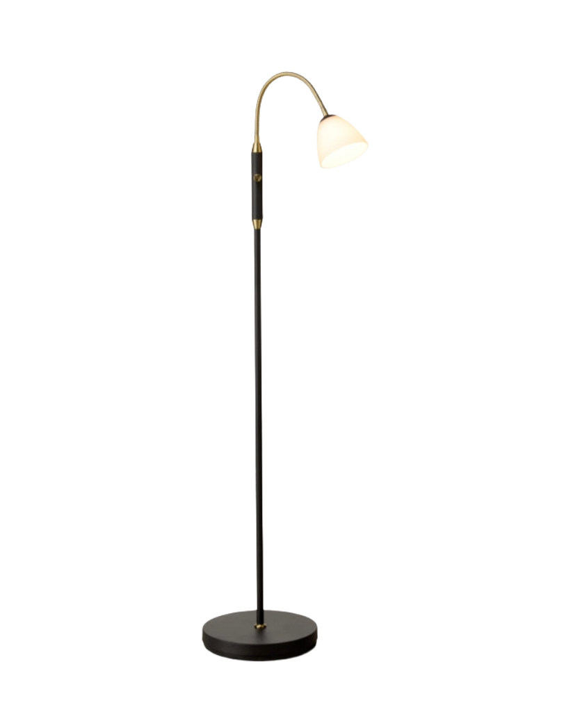 Halo Design Lucid LED 1-Arm Gulvlampe - Opal Antik