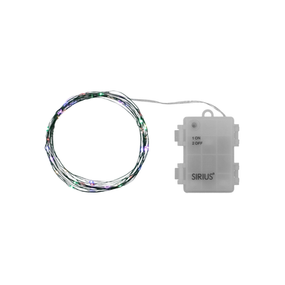 Sirius - Knirke Lyskæde - 40L - Multi/Sølv