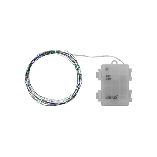 Sirius - Knirke Lyskæde - 40L - Multi/Sølv