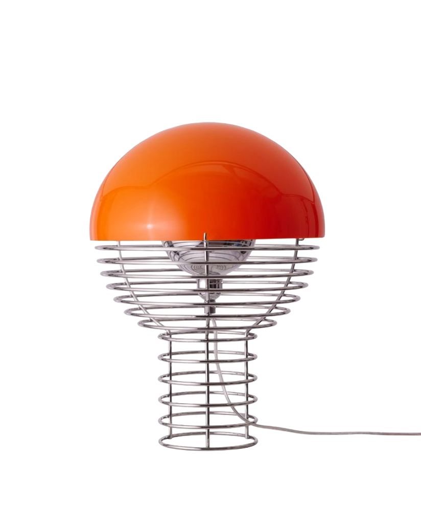 Verpan Wire Bordlampe Ø30 - Krom/Orange