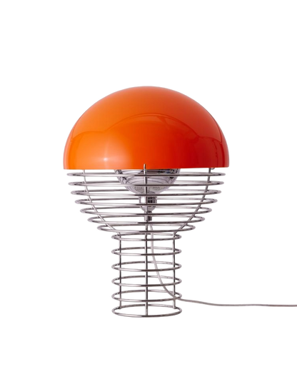 Verpan Wire Bordlampe Ø30 - Krom/Orange