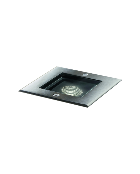 Light Point Sub 2 Square Spotlight Rustfri Stål - Sort