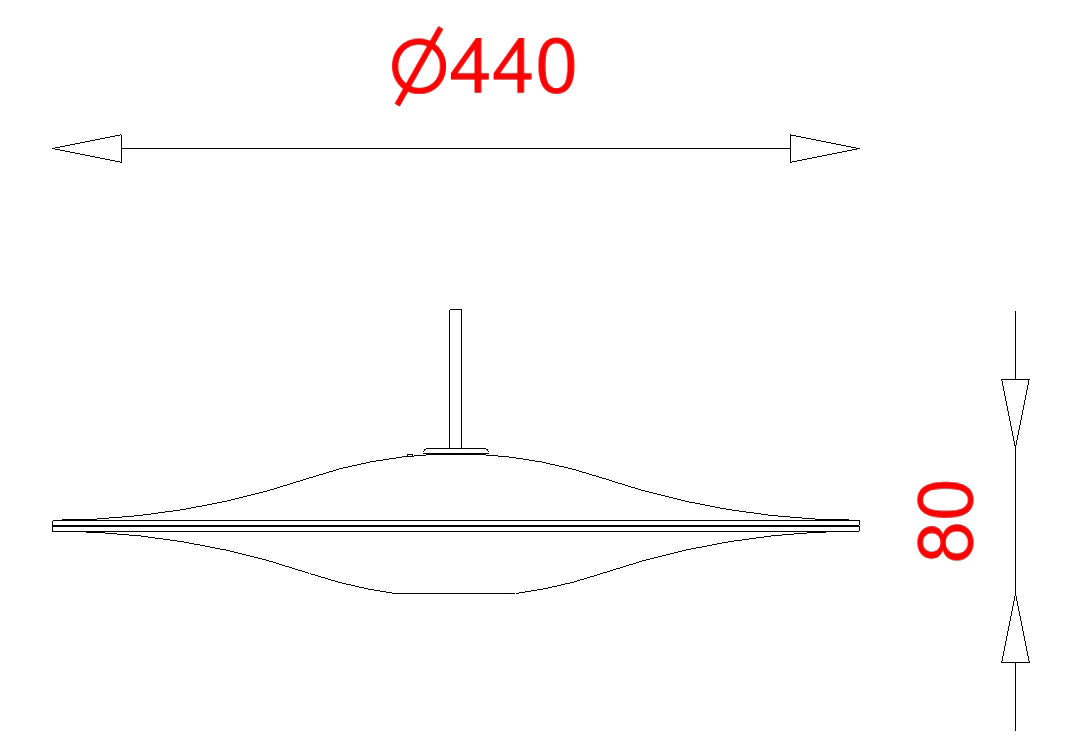 Piet Hein Sinus 440P - Opal-glas