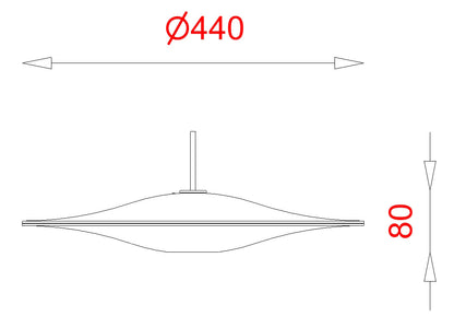 Piet Hein Sinus 440P - Opal-glas