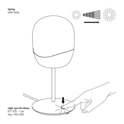 Spring Bordlampe Messing