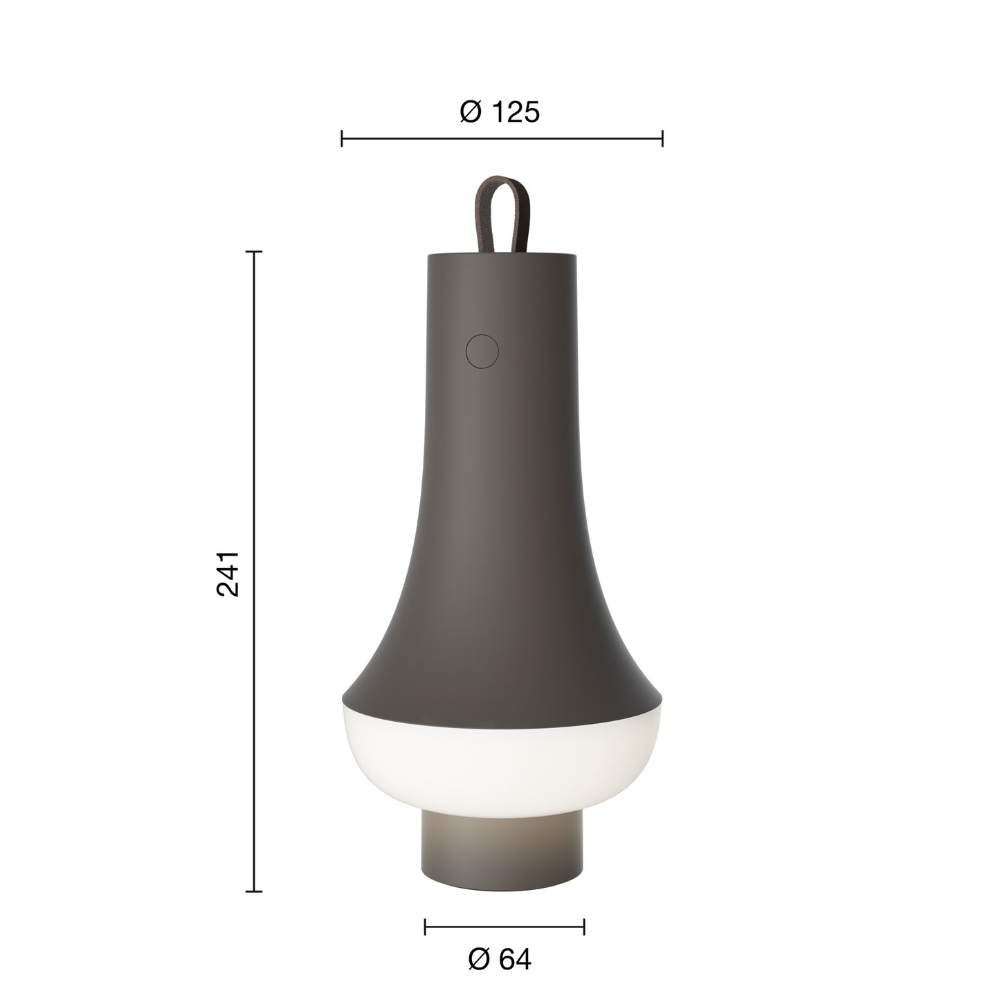 Louis Poulsen Tomoshi portable bordlampe - Mørk brun