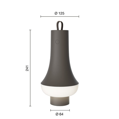 Louis Poulsen Tomoshi portable bordlampe - Mørk brun