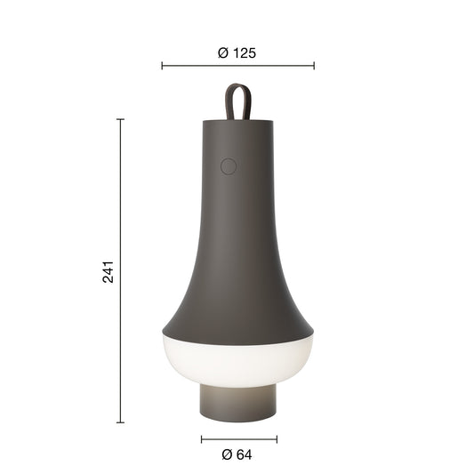 Louis Poulsen Tomoshi portable bordlampe - Mørk brun