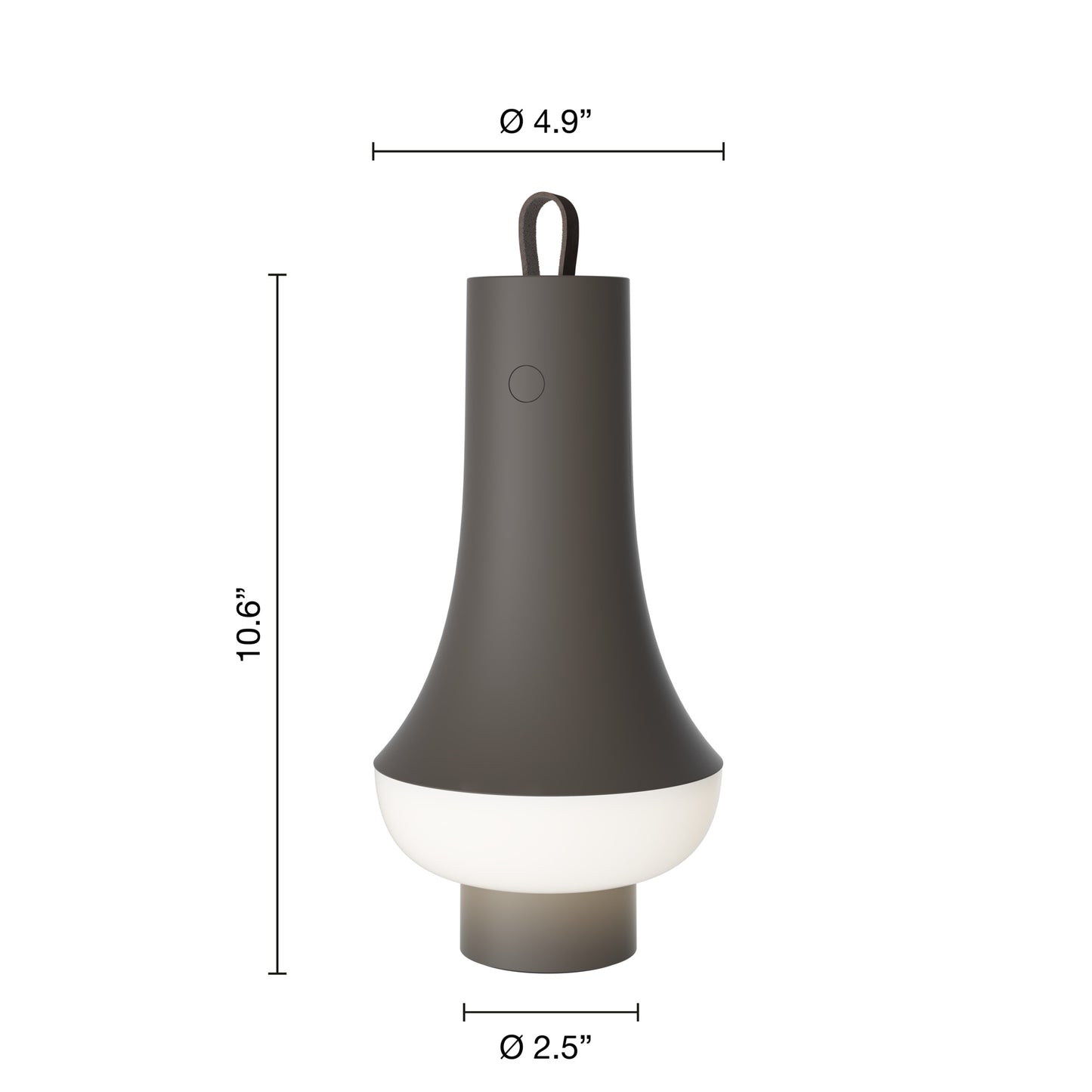 Louis Poulsen Tomoshi portable bordlampe - Mørk brun