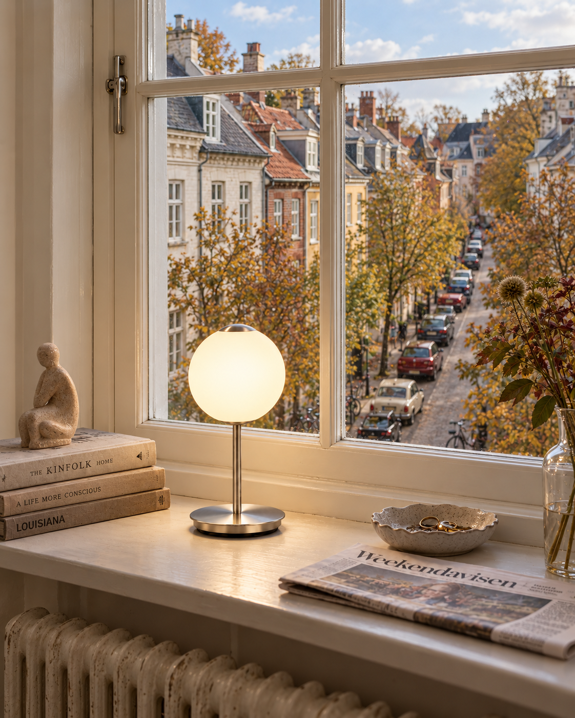 Umage Audrey portable Bordlampe - opal/stål