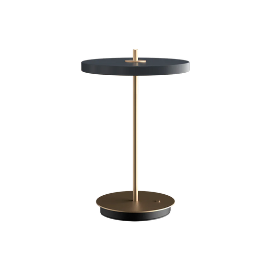 antracitgrå bordlampe umage asteria