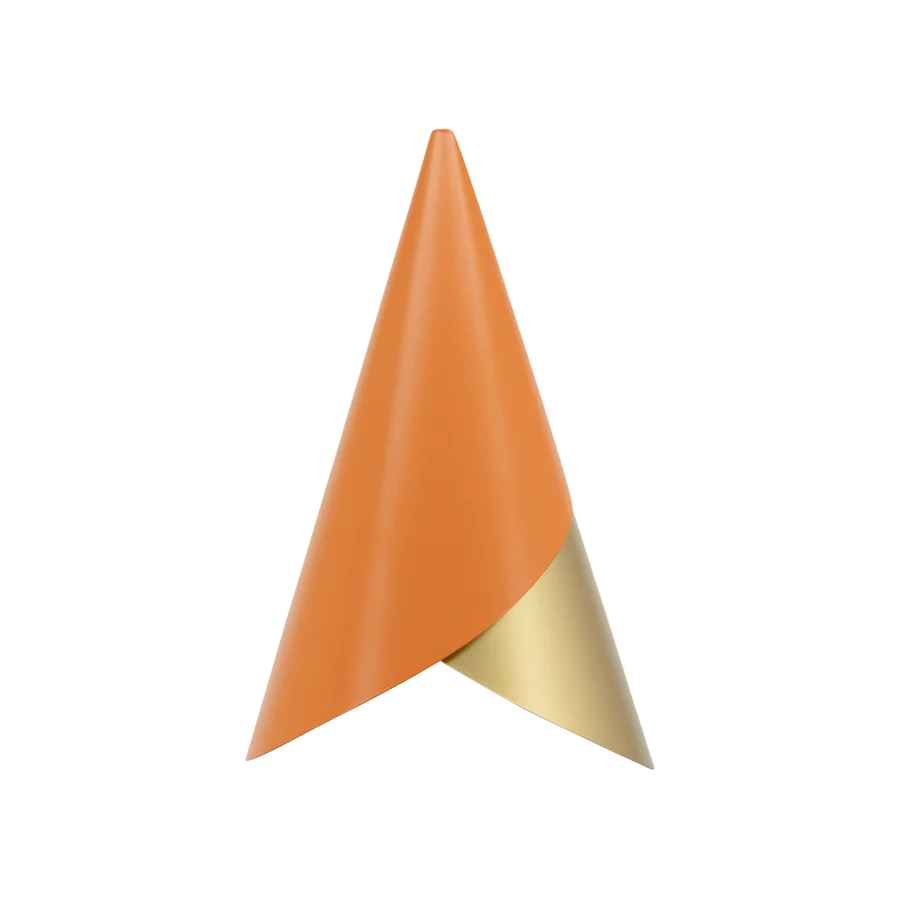Orange lampeskærm umage cornet