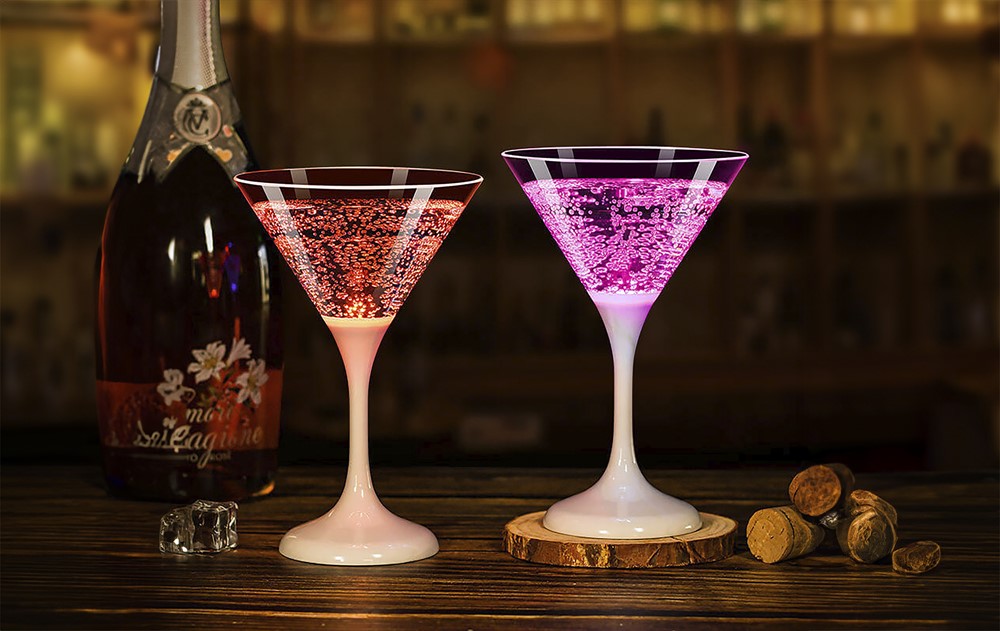 Unison Lysende Cocktailglas - Rosa