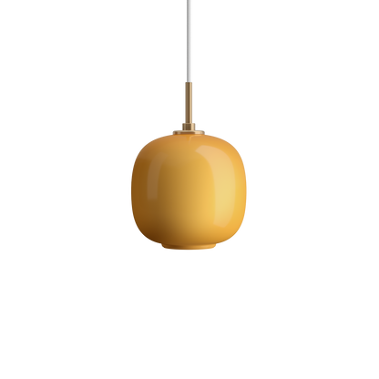 Louis Poulsen VL 45 Radiohus Pendel Ø175 - Messing/Amber Glas